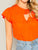 Neon Orange Keyhole Top