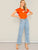 Neon Orange Keyhole Top