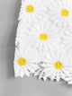 Shoulder Knot Appliques Crop Top