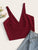 Surplice Neck Wide Hem Bralet Top