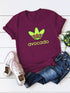 Letter And Cartoon Print Tee