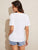 Letter Print Contrast Pocket Tee