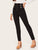 Double Breasted High Waist Exposed Zipper Up Pants
