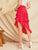 Ruffle Trim Asymmetrical Hem Polka Dot Skirt