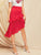 Ruffle Trim Asymmetrical Hem Polka Dot Skirt
