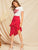 Ruffle Trim Asymmetrical Hem Polka Dot Skirt