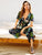 Tropical Print Knot Detail Jumpsuit