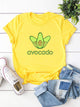 Letter And Cartoon Print Tee