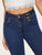 Dark Wash Button Detail Flare Hem Jeans