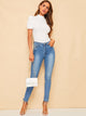 Mock-neck Puff Sleeve Solid Top