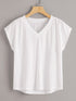 V-neck Dip Hem Tee