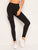 Contrast Mesh Color-block Leggings