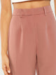High Waist Solid Peg Leg Pants