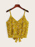 Calico Print Knot Back Cami Top
