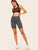 Solid Cross Back Cycling Shorts