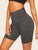 Solid Cross Back Cycling Shorts