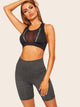 Solid Cross Back Cycling Shorts