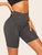 Solid Cross Back Cycling Shorts