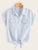 Striped Knot Hem Blouse