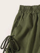 Lace-up Elastic Waist Shorts