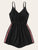 Contrast Taped Side Drawstring Romper