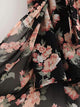 Self Tie Floral Print Tulip Hem Chiffon Dress