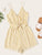 Surplice Neck Self Belted Cami Romper