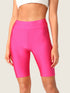 Solid Wide Waistband Cycling Shorts