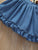 Toddler Girls Contrast Denim Floral Print Babydoll Dress