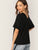 Asymmetrical Neck Letter Print Tee