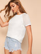 Lace Raglan Sleeve Tunic Tee