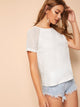 Lace Raglan Sleeve Tunic Tee