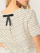 Bow Back Heart Print Top