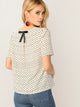 Bow Back Heart Print Top