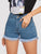 Raw Hem Denim Shorts