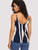 Double V Neck Color-block Cami Top
