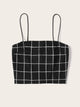 Grid Crop Cami Top