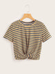 Twist Front Crop Tee
