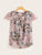 Contrast Lace Cuff Floral Print Blouse
