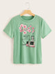 Perfume And Floral Print Tee