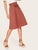 Dual Pocket Button Front Belted Paperbag Skirt