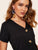 V-neck Button Front Tee