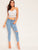 Ripped Zip Detail Skinny Jeans