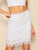 Solid Lace Overlay Skirt