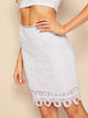 Solid Lace Overlay Skirt