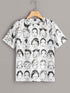Random Figure Print Tee