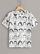 Random Figure Print Tee