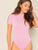 Mock-neck Checked Print Sleeve Fitted Bodysuit