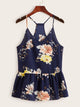 Floral Print Ruffle Hem Cami Top