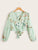 Floral Print Knot Hem Blouse